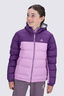 Macpac Kids' Halo Hooded Down Jacket, Plum/Orchid, hi-res