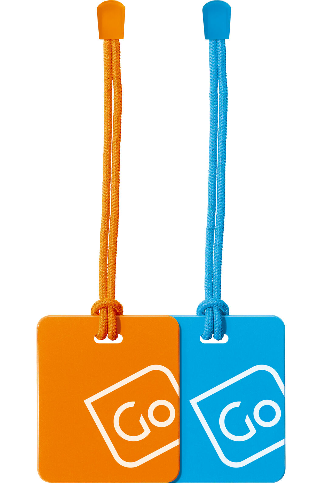 Go Travel Luggage Tags Twin Pack, Blue/Orange, hi-res