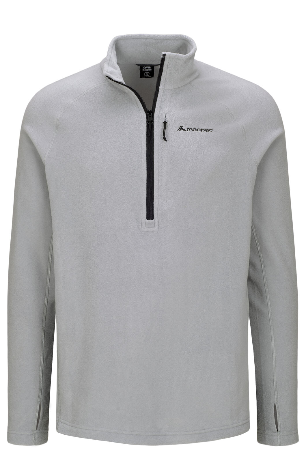 Macpac Men's Tui Fleece Pullover, Monument, hi-res
