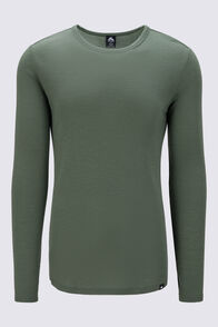 Macpac Men's 220 Merino Long Sleeve Top, Bronze Green, hi-res