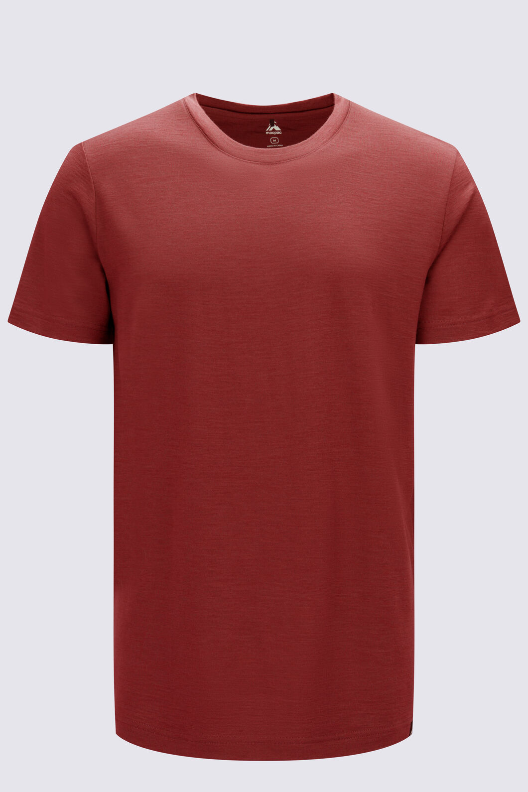 Macpac Men's Lyell 180 Merino T-Shirt, Fired Brick, hi-res