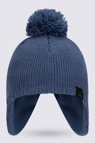 Macpac Baby Earmuff Beanie, Bering Sea, hi-res