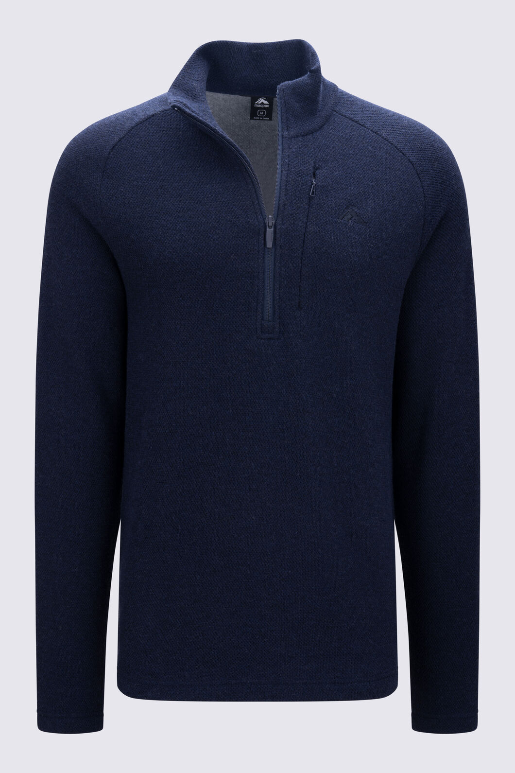 Macpac Men&rsquo;s Seaforth 1/4 Zip, Baritone Blue Marle, hi-res