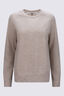 Macpac Women&rsquo;s 280 Merino Long Sleeve Crew, Moonbeam Marle, hi-res
