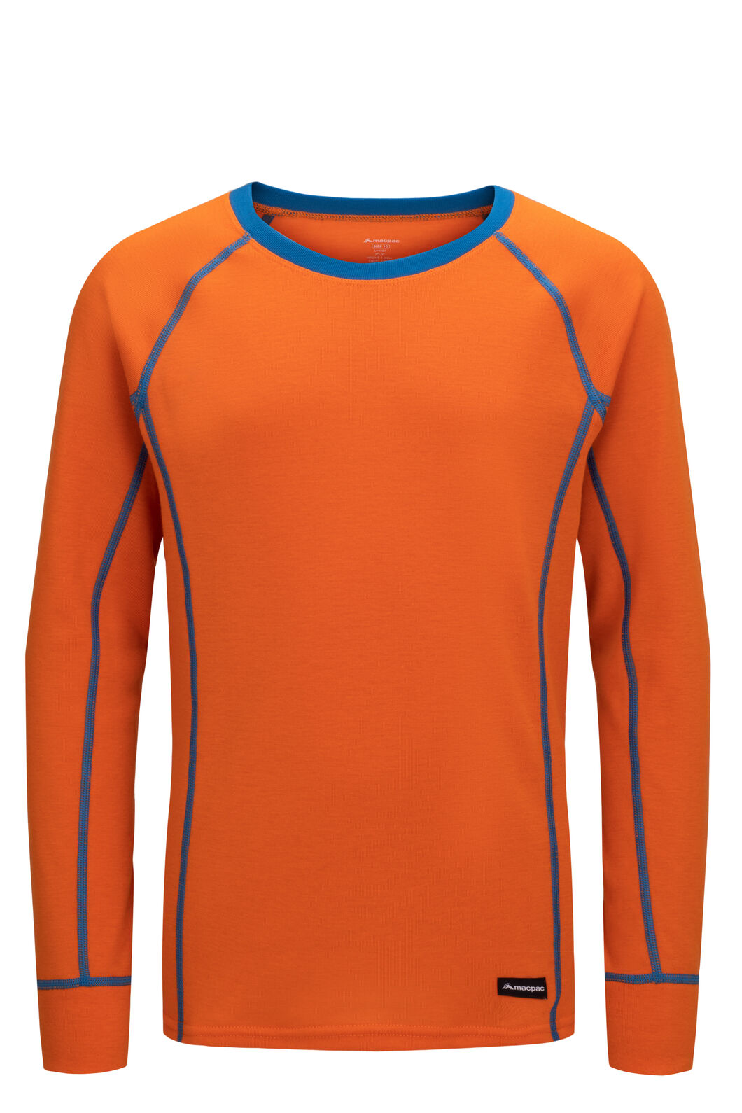 Macpac Kids' Geothermal Long Sleeve Top, Russet Orange, hi-res