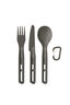 Sea to Summit Frontier Ultralight Cutlery Set &mdash; 3 Piece, Anodised Grey, hi-res
