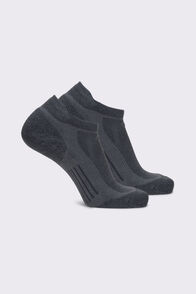 Macpac Trail Ankle Sock &mdash; 2 Pack, Monument/Iron Gate, hi-res
