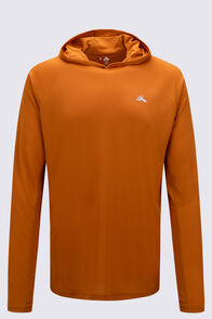 Macpac Men's Trail Long Sleeve Hooded T-Shirt, Pumpkin Spice, hi-res