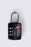 Macpac 3-dial TSA 7 Shank Travel Padlock, Black, hi-res
