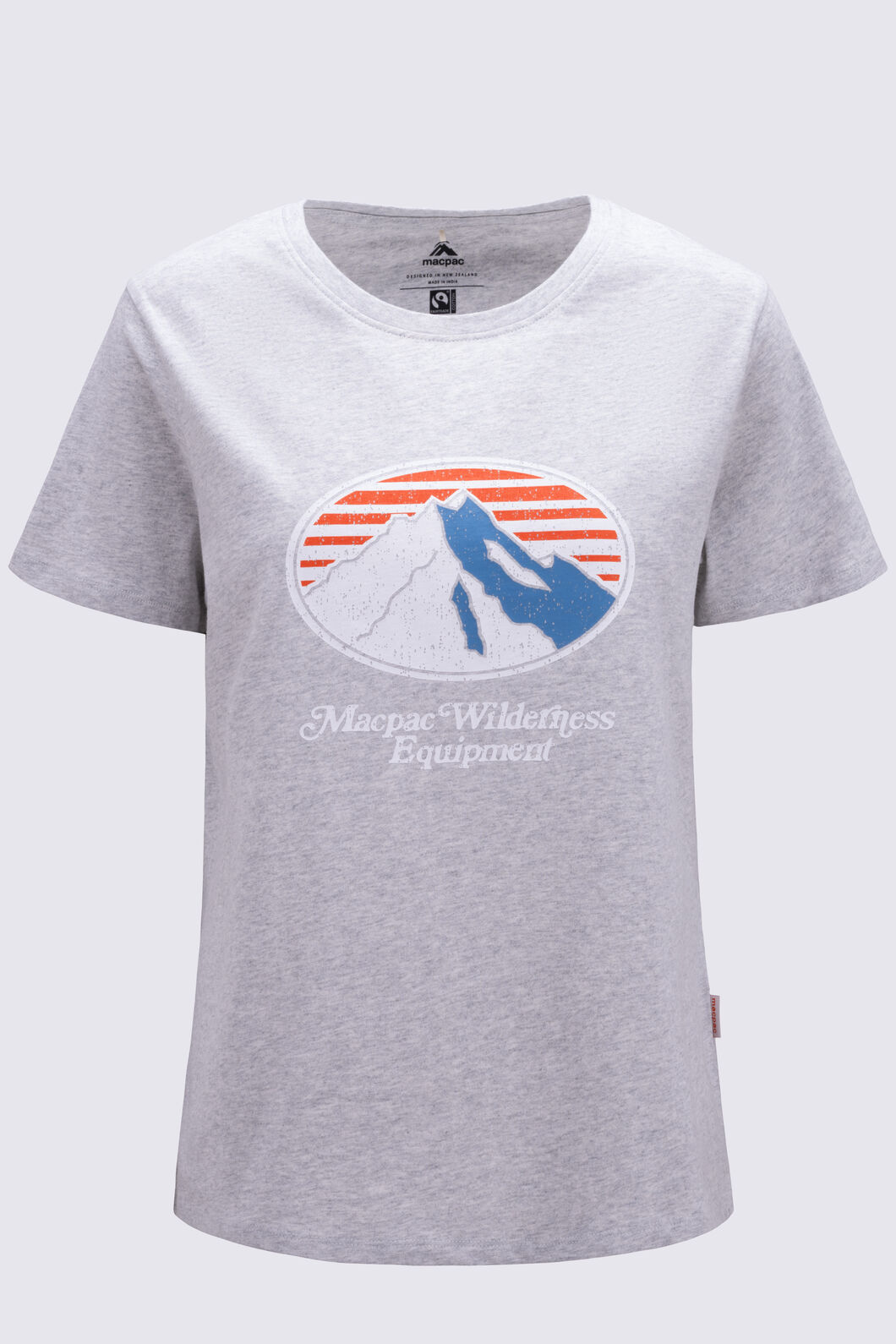 Macpac Women's Wilderness Equipment Fairtrade Organic Cotton Short Sleeve T-Shirt, Light Grey Marle, hi-res
