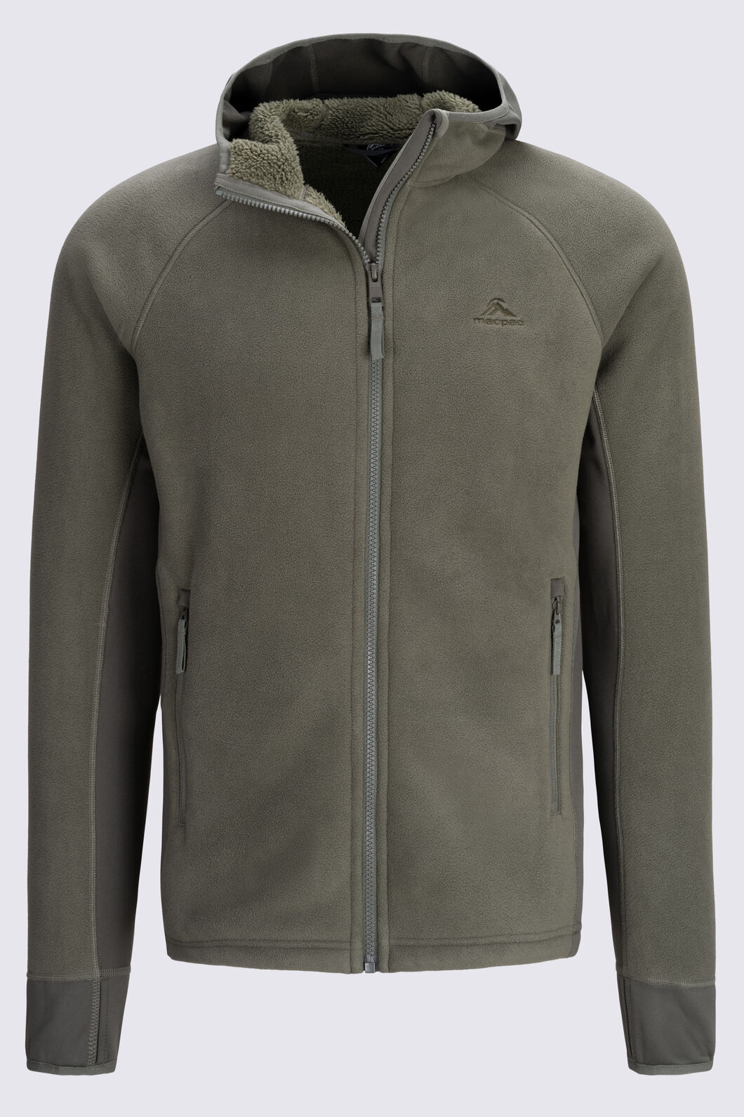 Macpac Men's Mountain Hooded Fleece Jacket, Beetle, hi-res