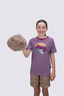 Macpac Kids' Abstract Nature Fairtrade Organic Short Sleeve T-Shirt, Grapeade, hi-res