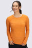 Macpac Women's Limitless Long Sleeve T-Shirt, Tangerine, hi-res