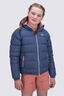Macpac Kids' Halo Hooded Down Jacket, Vintage Indigo, hi-res