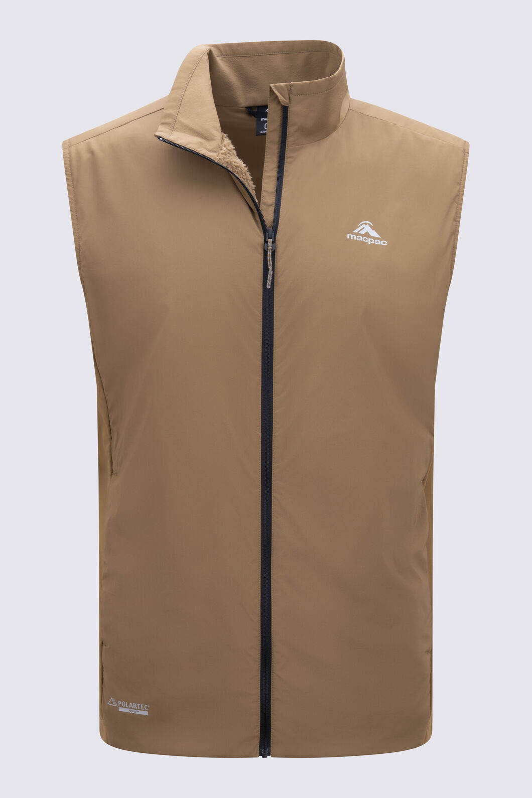 Macpac Men&rsquo;s Saros Hybrid Vest, Kangaroo, hi-res