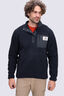 Macpac Men's Originals Prism Fleece Pullover, Black, hi-res