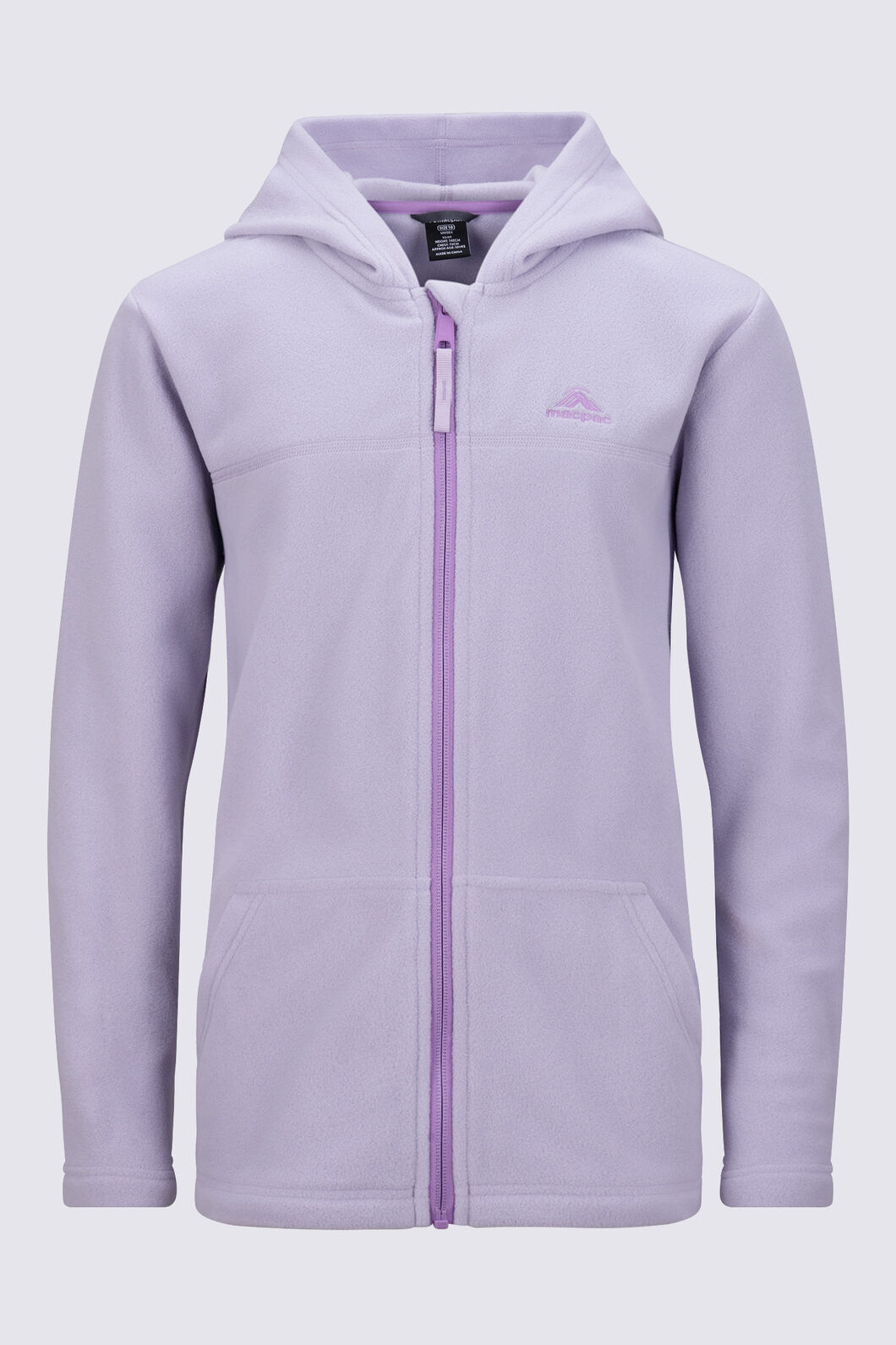 Macpac Kids' Ruru Fleece Jacket, Thistle, hi-res