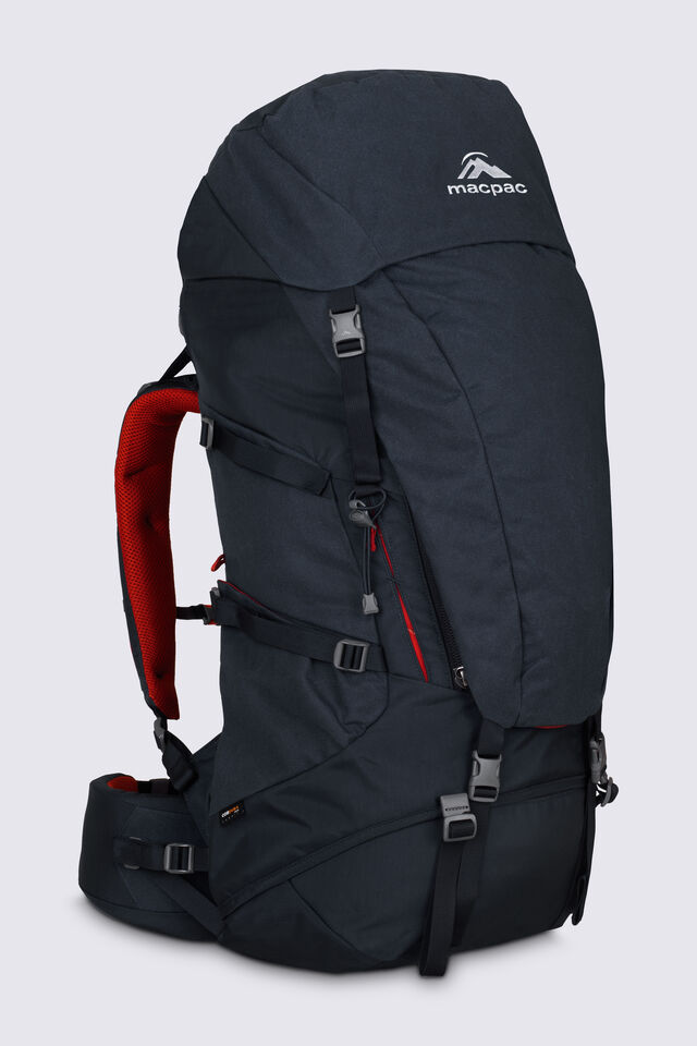 Macpac Torlesse AzTec® Front Zip 65L Hiking Backpack, Carbon