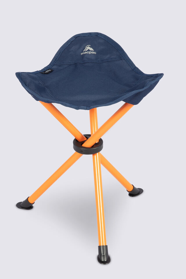 Macpac Tripod Stool V2, Naval Acadamy/Orange, view 1