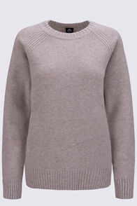 Macpac Women's Hearth Merino Long Sleeve Crew, Oatmeal Marle, hi-res