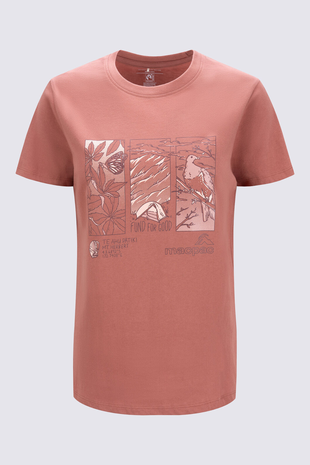Macpac Women's Mt. Herbert T-Shirt, Cedar Wood, hi-res
