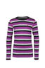 Macpac Kids' 220 Merino Long Sleeve Top, Purple Stripe, hi-res