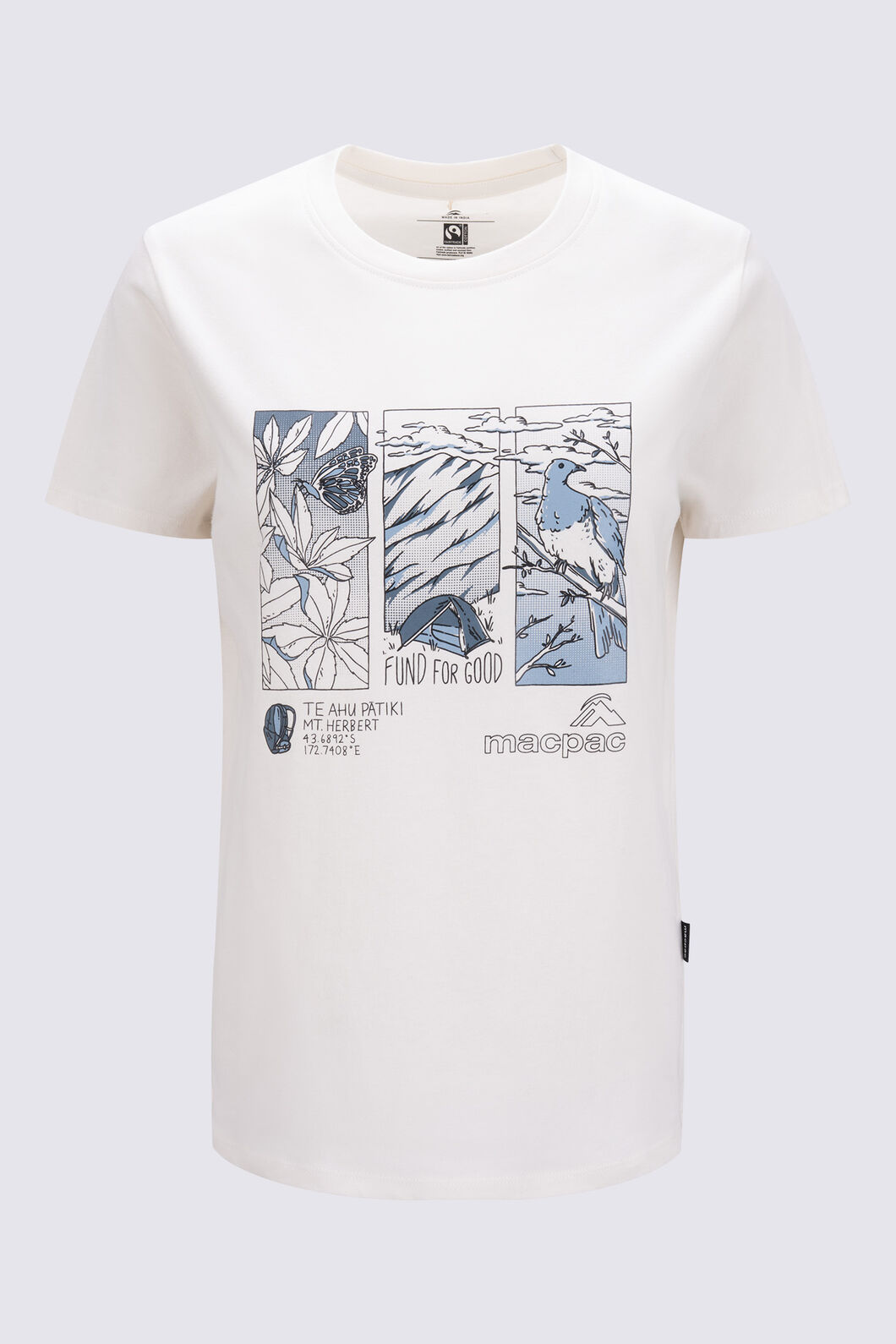 Macpac Women's Mt. Herbert T-Shirt, Tofu, hi-res