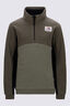 Macpac Kids&rsquo; Heritage Fleece Pullover, Grapeleaf/Four Leaf Clover/Blk, hi-res