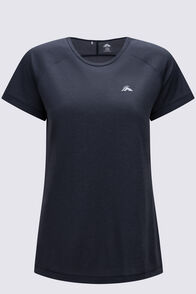 Macpac Women's Cass Short Sleeve T-Shirt, BLACK MARLE, hi-res