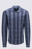 Macpac Men's Eclipse Long Sleeve Shirt, Navy Iris Check, hi-res