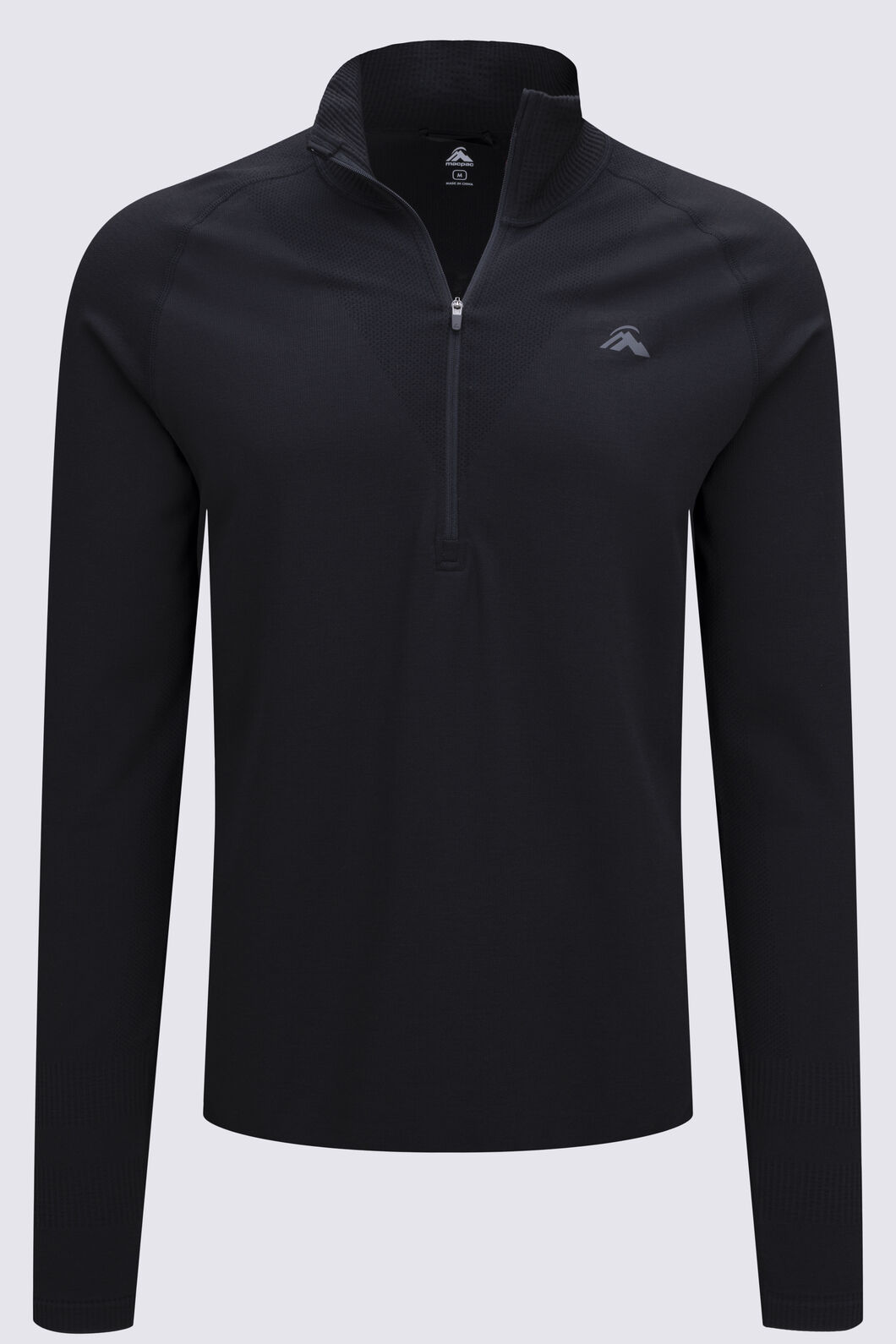 Macpac Men's Infinity ¼ Zip Top, Black, hi-res