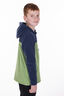 Macpac Kids' Tui Fleece Jacket, Black Iris/Jade Green, hi-res