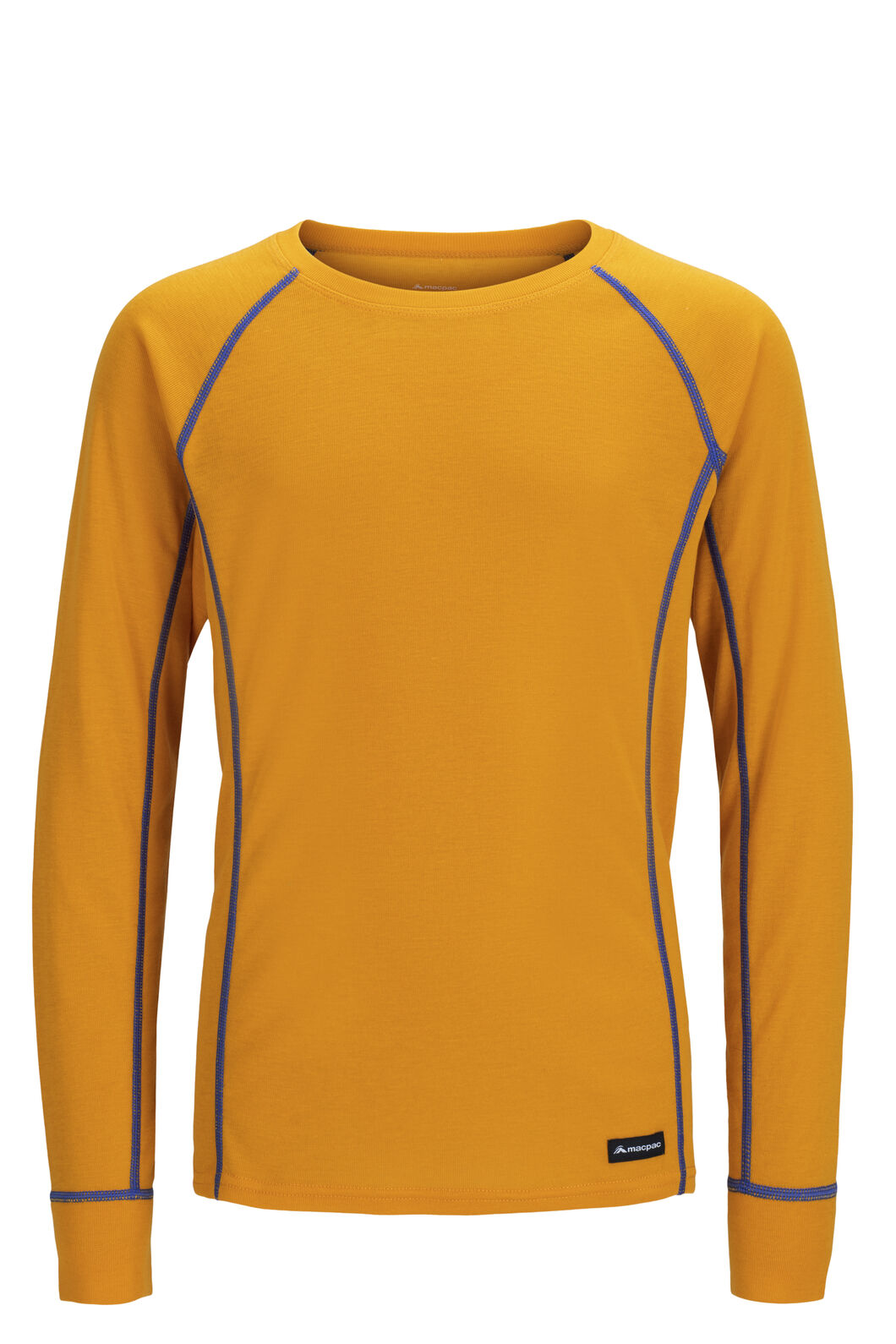 Macpac Kids' Geothermal Long Sleeve Top, Cadmium Yellow, hi-res