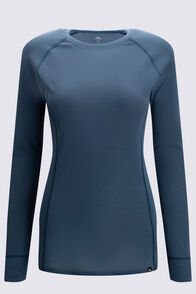 Macpac Women's Geothermal Long Sleeve Top, Strait Blue, hi-res