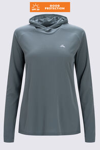 Macpac Women's Trail Long Sleeve Hooded T-Shirt, Balsam Green, hi-res