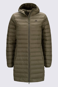 Macpac Women's Uber Light Hooded Down Coat, Winter Moss, hi-res