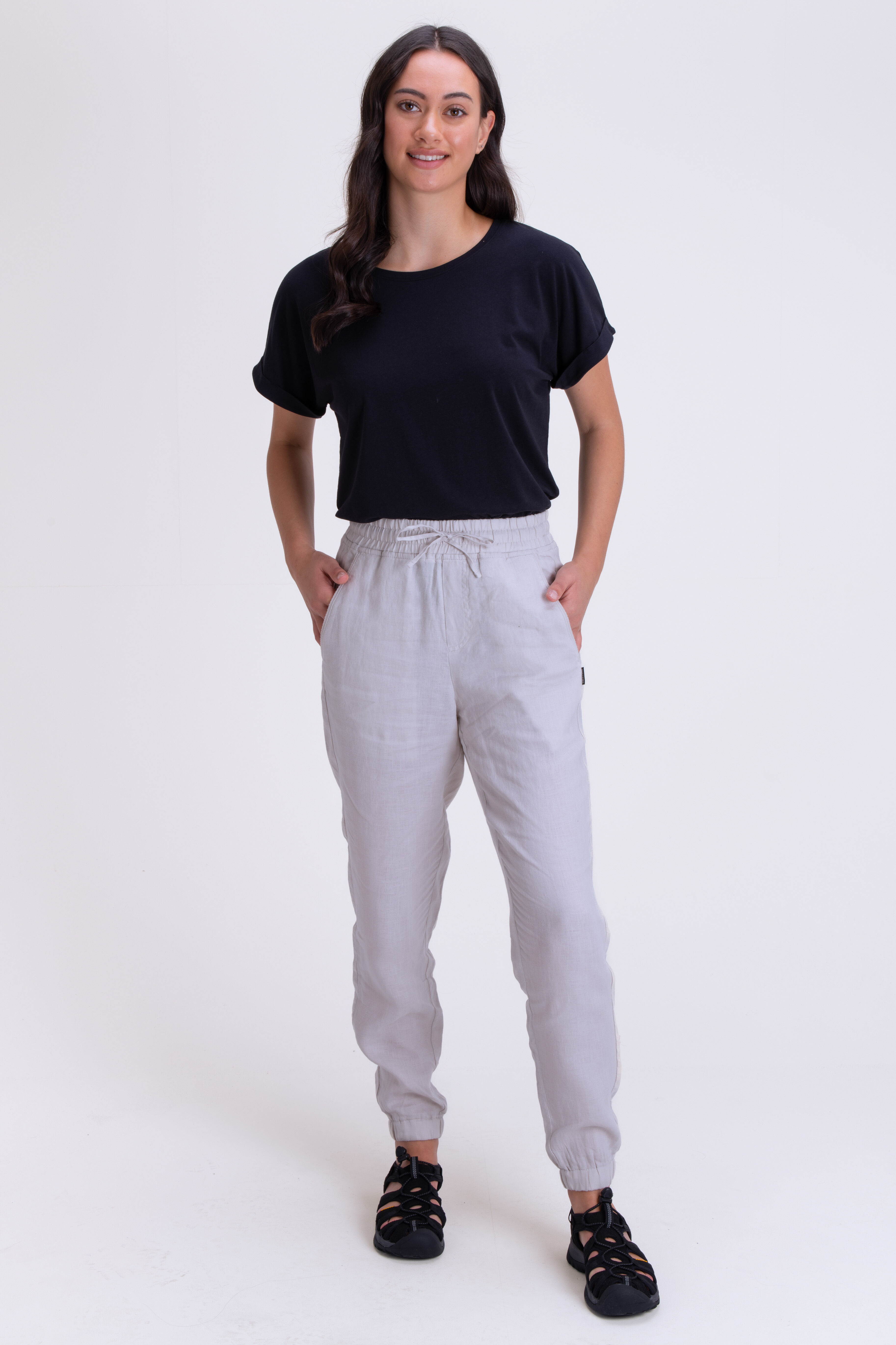 Womens linen jogger store