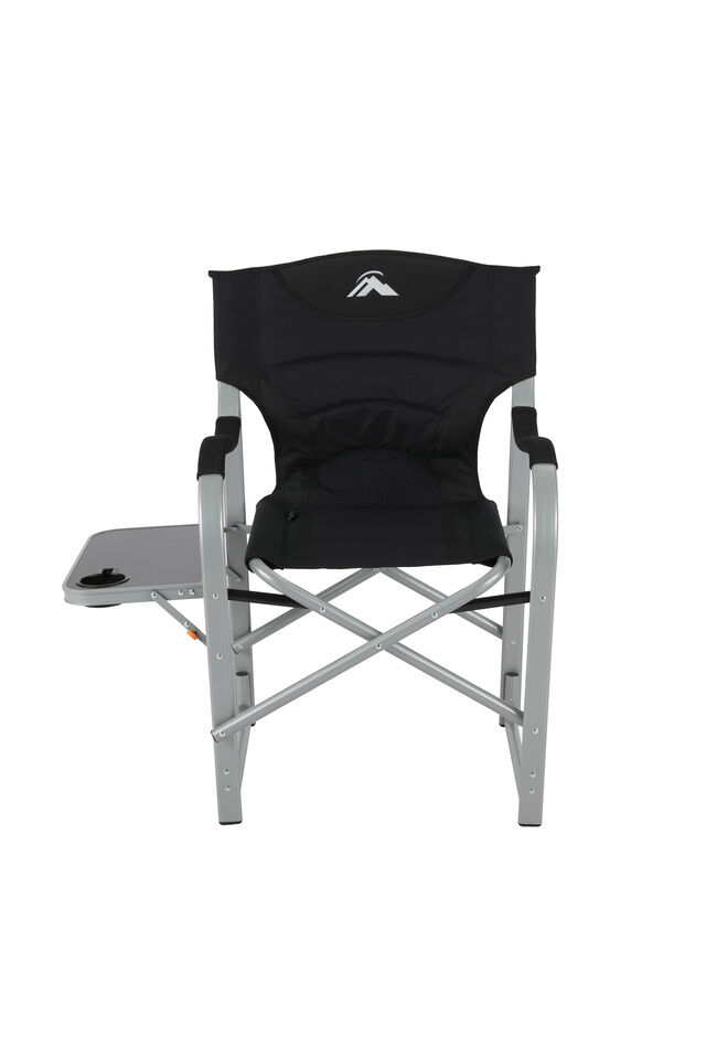 Macpac Touring Extreme Directors Chair with Side Table, Black