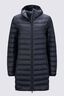 Macpac Women's Uber Light Hooded Down Coat ♺, Black, hi-res