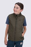 Macpac Kids' Pulsar Alpha Insulated Vest, Grape Leaf/Green Camo Print, hi-res