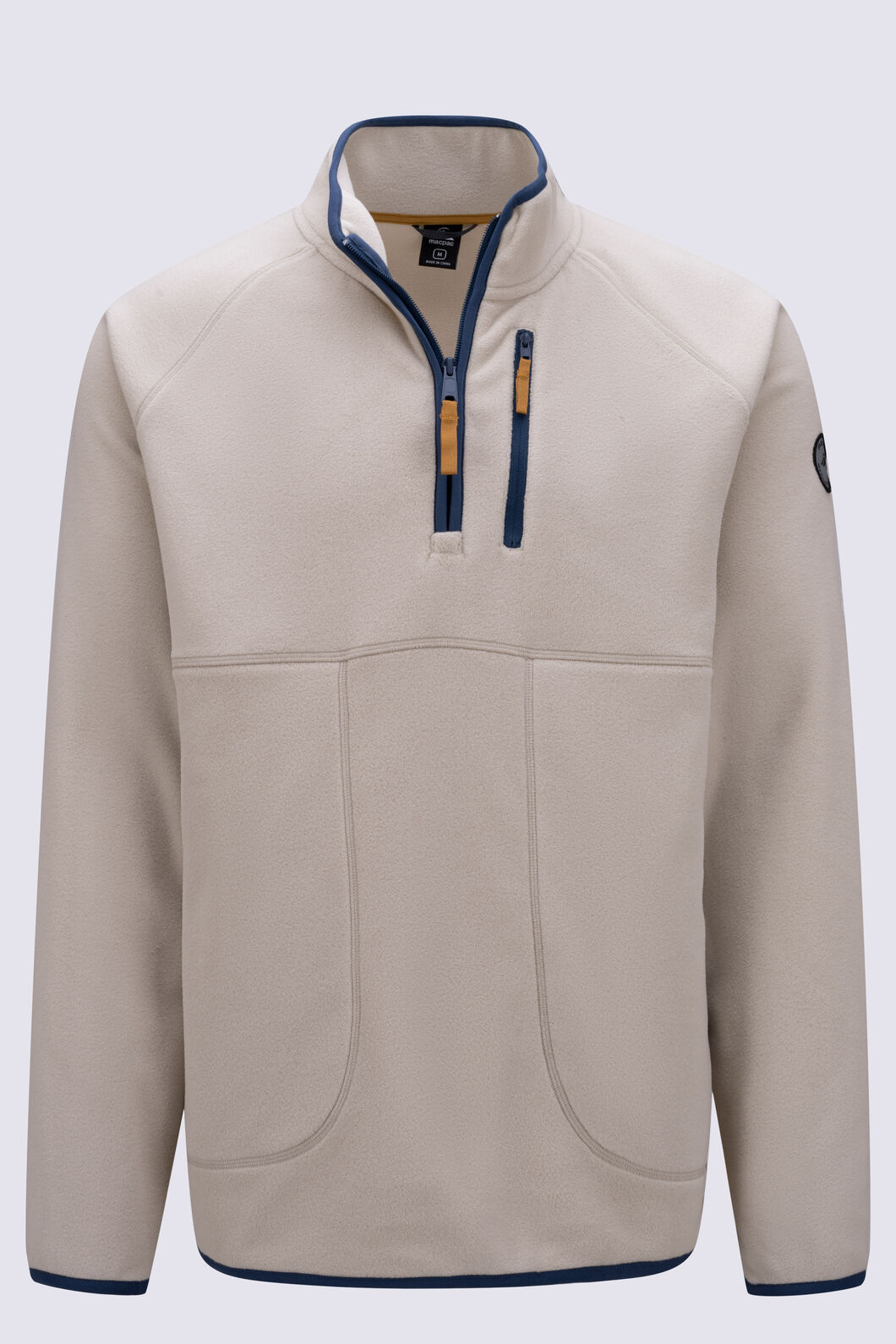 Macpac Men's Transit Fleece Pullover, FEATHER GREY, hi-res