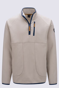 Macpac Men's Transit Fleece Pullover, FEATHER GREY, hi-res