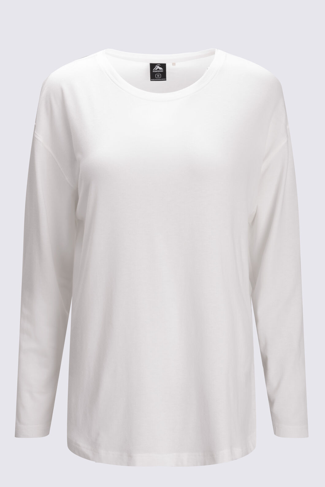 Macpac Women's Long Sleeve Modal T-Shirt, Blanc de Blanc, hi-res