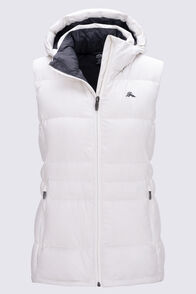 Macpac Women's Aurora Hooded Down Vest, Vanilla Ice, hi-res