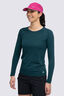 Macpac Women's Limitless Long Sleeve T-Shirt, Deep Teal, hi-res