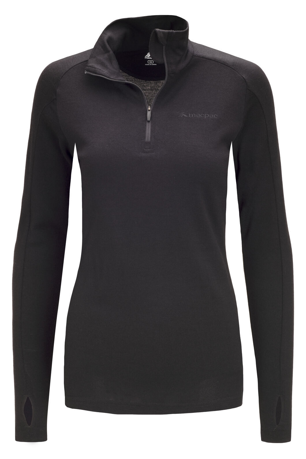 Macpac Women's Kauri 280 Merino Pullover, Black, hi-res