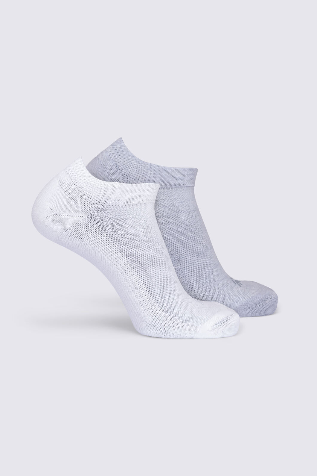 Macpac Everyday Ankle Sock — 2 Pack, Grey/White, hi-res