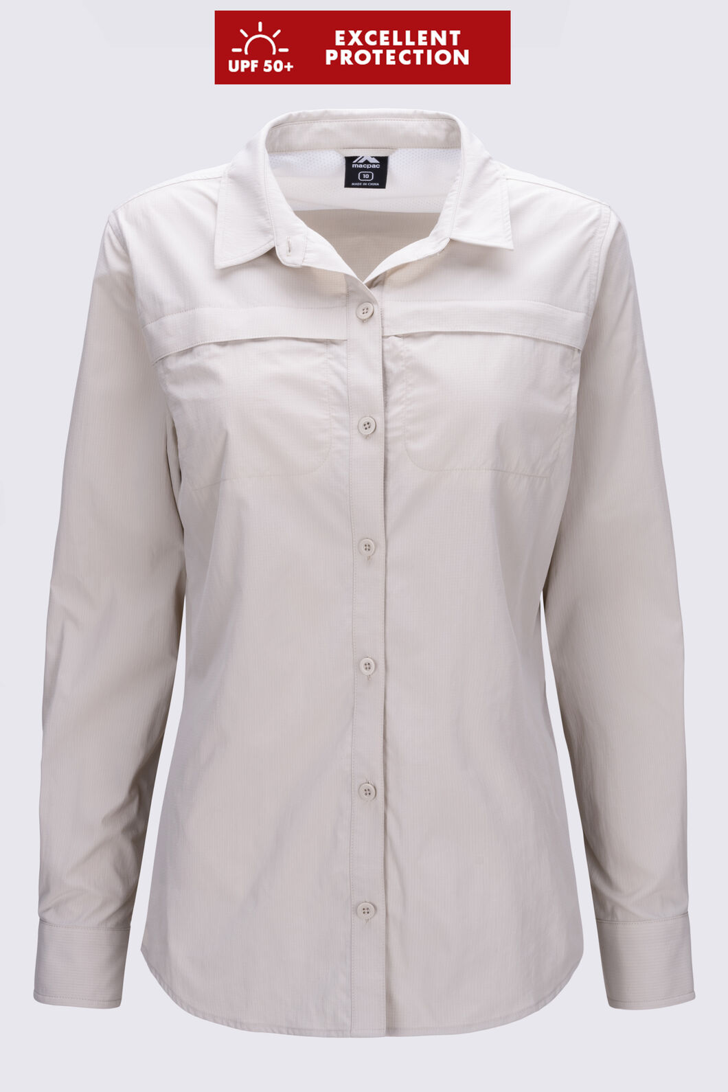 Macpac Women's brrr° Long Sleeve Shirt, Peyote, hi-res