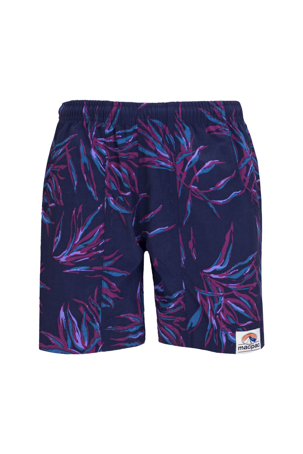Macpac Kids' Winger Shorts, Black Iris Print, hi-res