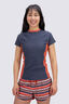 Macpac Women's Short Sleeve Rash Top, Odyssey/Burnt Sienna, hi-res